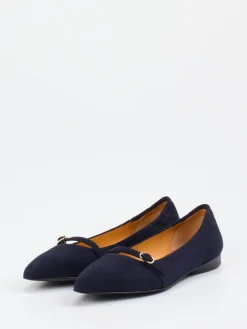 – Mary Jane Ballerinas aus Veloursleder Dunkel-Truman's New