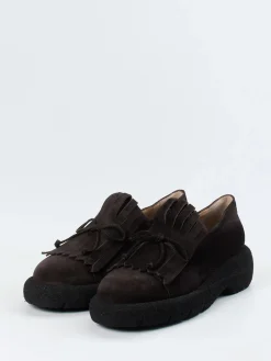 – Plateau-Loafer aus Veloursleder Dunkel-Truman's Clearance
