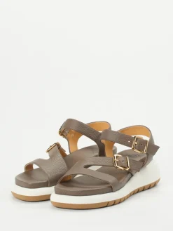 – Plateau-Sandalen aus Hirschleder taupe-Truman's Sale