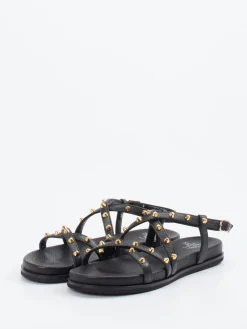 – Riemchensandale aus Leder -Gold-Truman's Hot