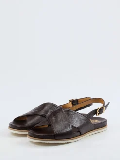 – Riemensandale aus Hirschleder dunkel-Truman's Best