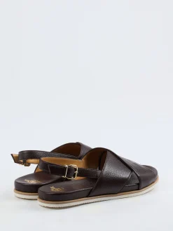 – Riemensandale aus Hirschleder dunkel-Truman's Best