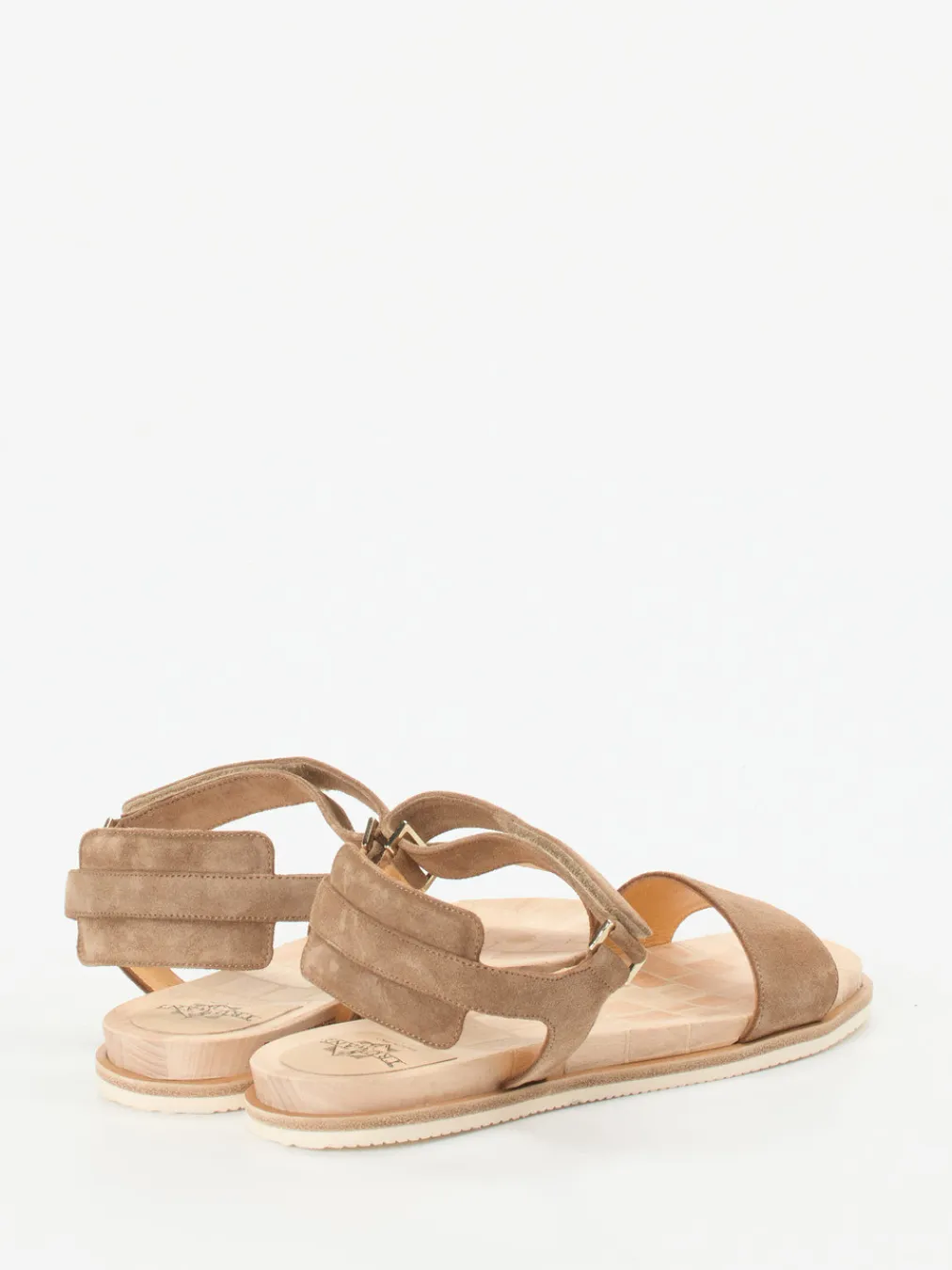 – Sandalen aus Veloursleder in Taupe-Truman's Hot