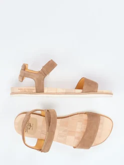 – Sandalen aus Veloursleder in Taupe-Truman's Hot