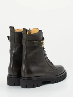 – Schnürboots aus Kalbleder in Dunkel-Truman's Discount