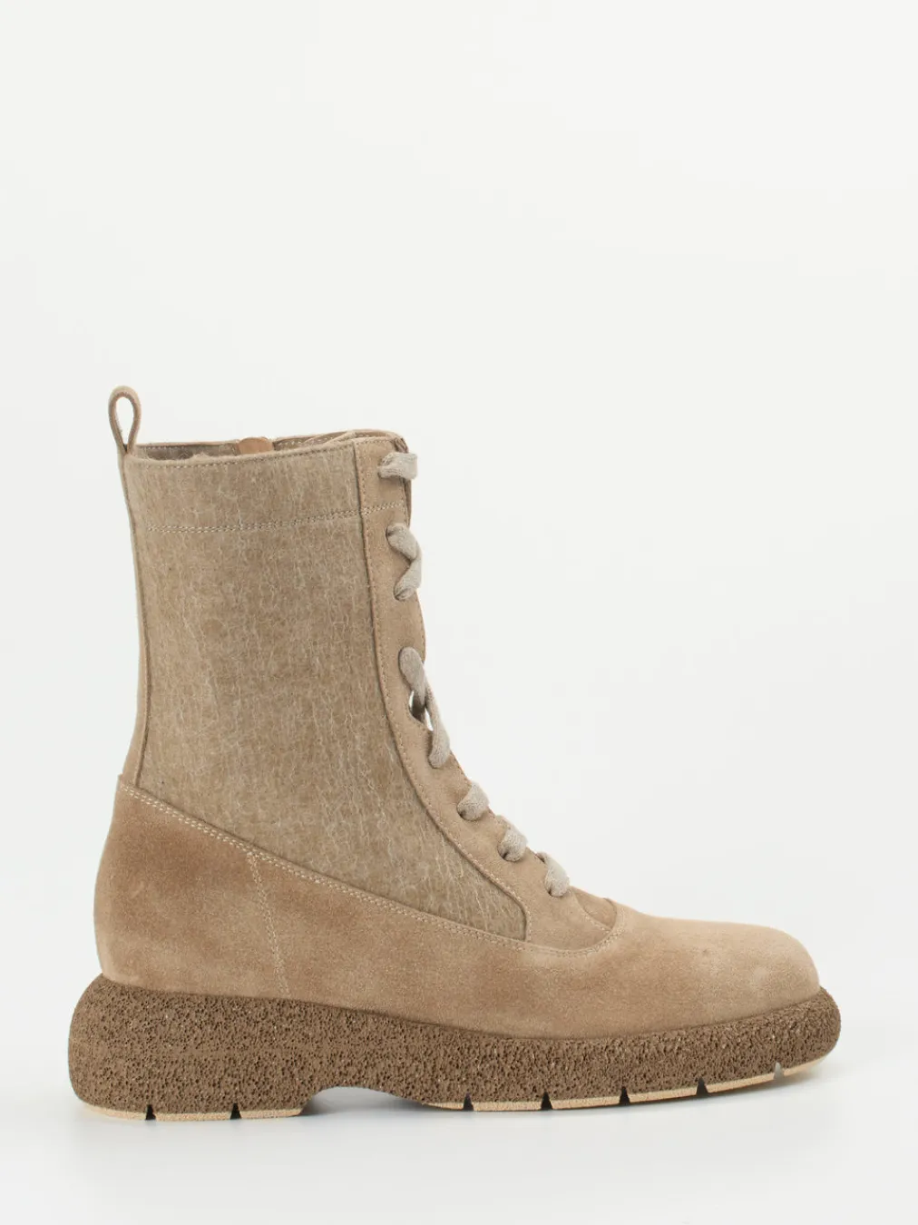 – Schnürboots aus Veloursleder sandbeige-Truman's Clearance