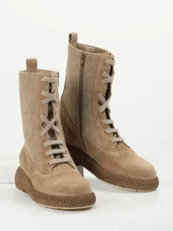 – Schnürboots aus Veloursleder sandbeige-Truman's Clearance