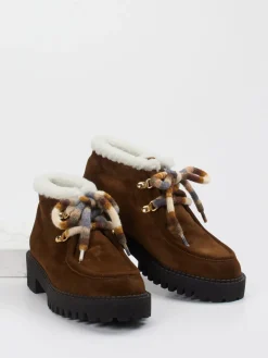 – Schnürboots aus Veloursleder-Truman's Outlet