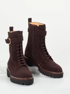 – Schnürboots aus Veloursleder dunkel-Truman's Hot