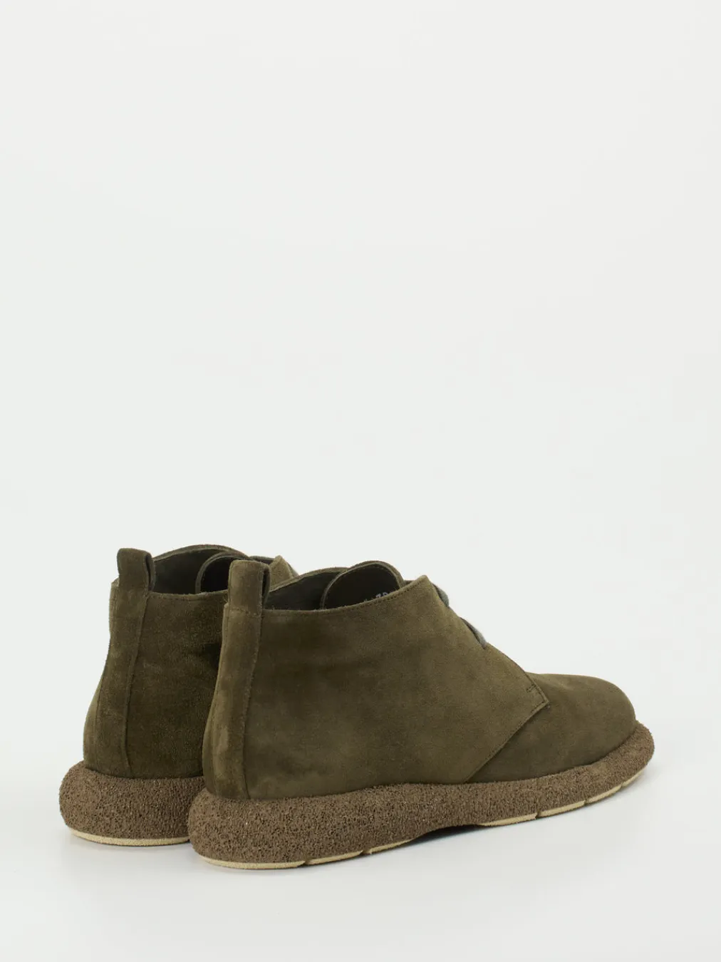 – Schnürstiefelette aus Veloursleder oliv-Truman's Outlet