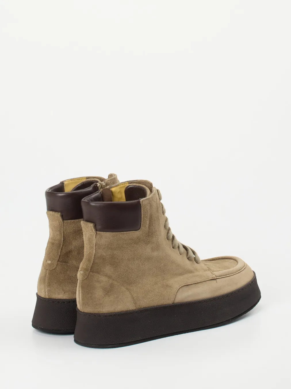 – Schnürstiefelette aus Veloursleder Sandbeige-Truman's Online