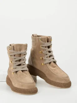 – Schnürstiefelette aus Veloursleder-Truman's Hot