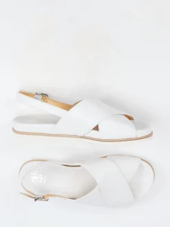 – Slingback-Sandale aus Hirschleder Offwhite-Truman's Sale