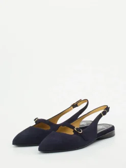 – Slingpumps aus Veloursleder Dunkel-Truman's Discount