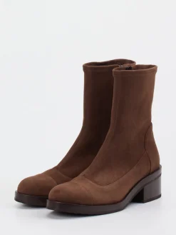 – Stiefelette aus Veloursleder-Truman's Online