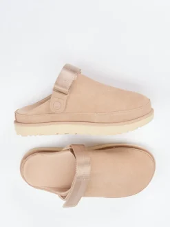 – Hausschuh-Clog aus Veloursleder braun-UGG Online