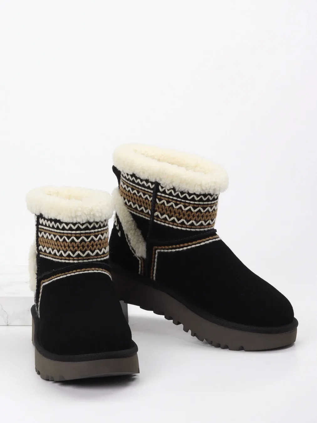 – Stiefeletten aus Veloursleder mit Lammfell-UGG Clearance