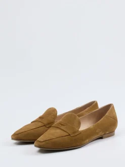 – Loafer aus Veloursleder Cognac-Unützer Outlet