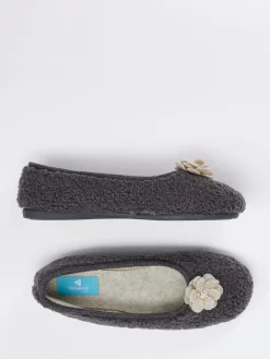 – Ballerina-Hausschuh aus Textil anthrazit-Varomed Hot