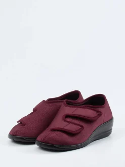 – Hausschuh aus Textil in Bordeauxrot-Varomed Clearance