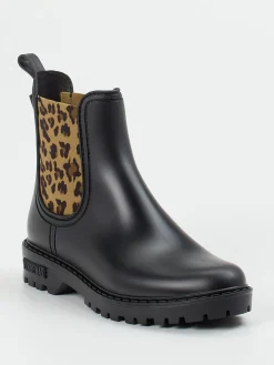 – Chelsea Boots aus Gummi mit Leoprint-Verbenas Hot