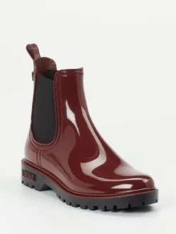 – Chelsea Boots aus glänzendem Synthetik Bordeaux-Verbenas Sale
