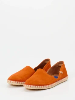 – Espadrilles aus Veloursleder Mandarine-Verbenas Hot