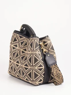 – Schultertasche aus Textil mit Ethno-Details-Viamailbag Discount