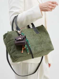 – Shopper Bag aus Cordstoff Oliv-Viamailbag New