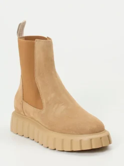 – Chelsea Boots aus Veloursleder camelfarben-Voile Blanche Sale