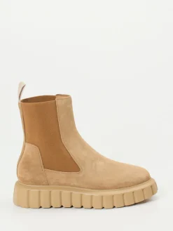 – Chelsea Boots aus Veloursleder camelfarben-Voile Blanche Sale