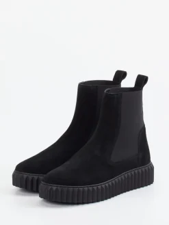 – Chelsea Boots aus Veloursleder-Voile Blanche