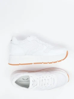– Chunky Sneaker aus Kalbleder-Voile Blanche Hot