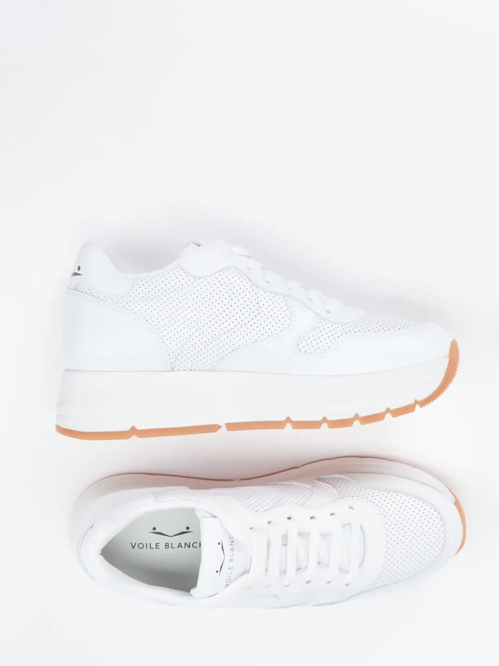 – Chunky Sneaker aus Kalbleder-Voile Blanche Hot