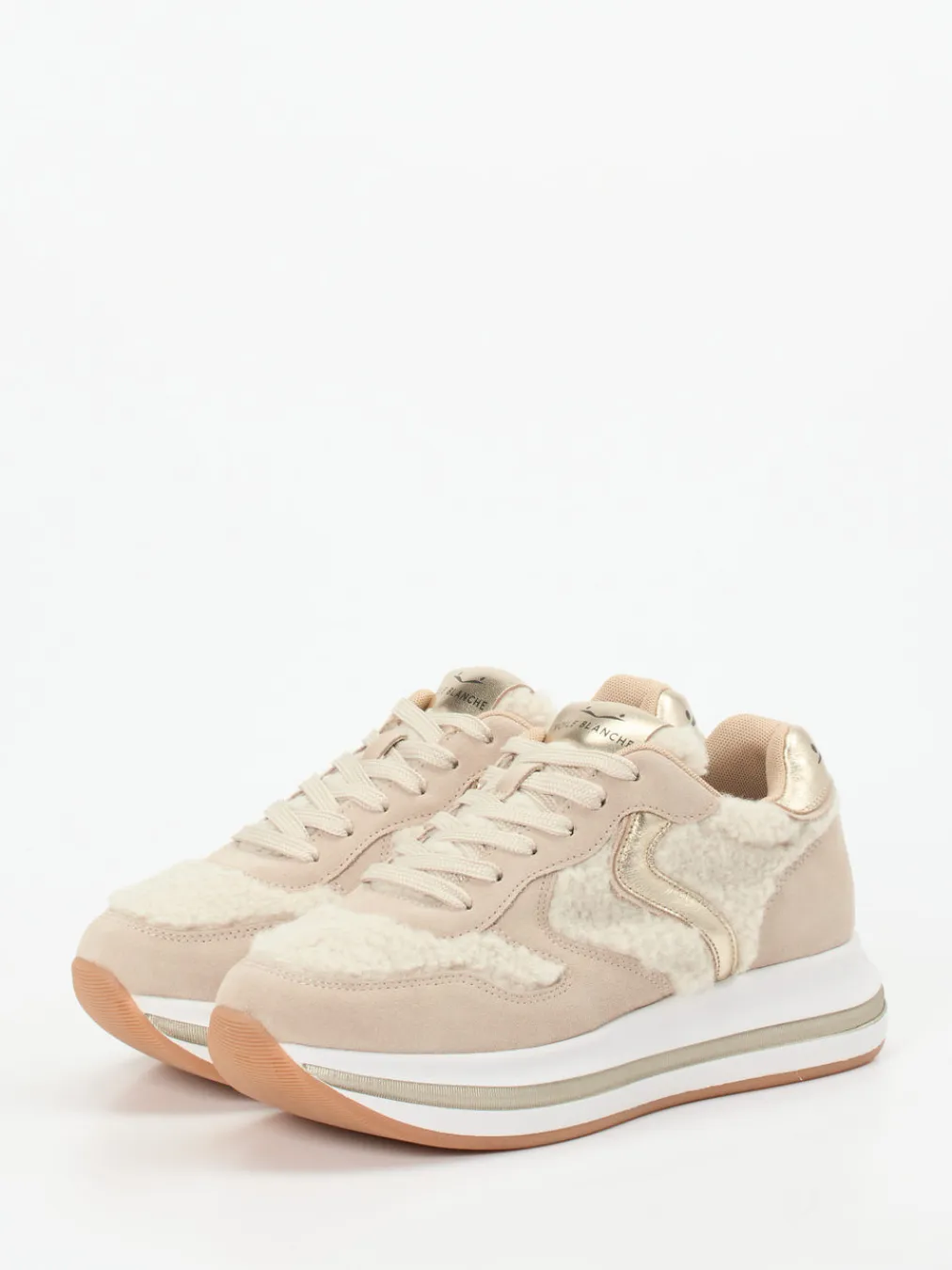 – Chunky Sneaker aus Veloursleder-Voile Blanche Sale