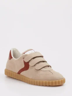 – Klett-Sneaker aus Veloursleder-Voile Blanche Sale