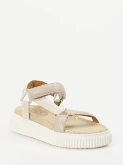 – Plateau-Sandale aus Lammleder-Voile Blanche New