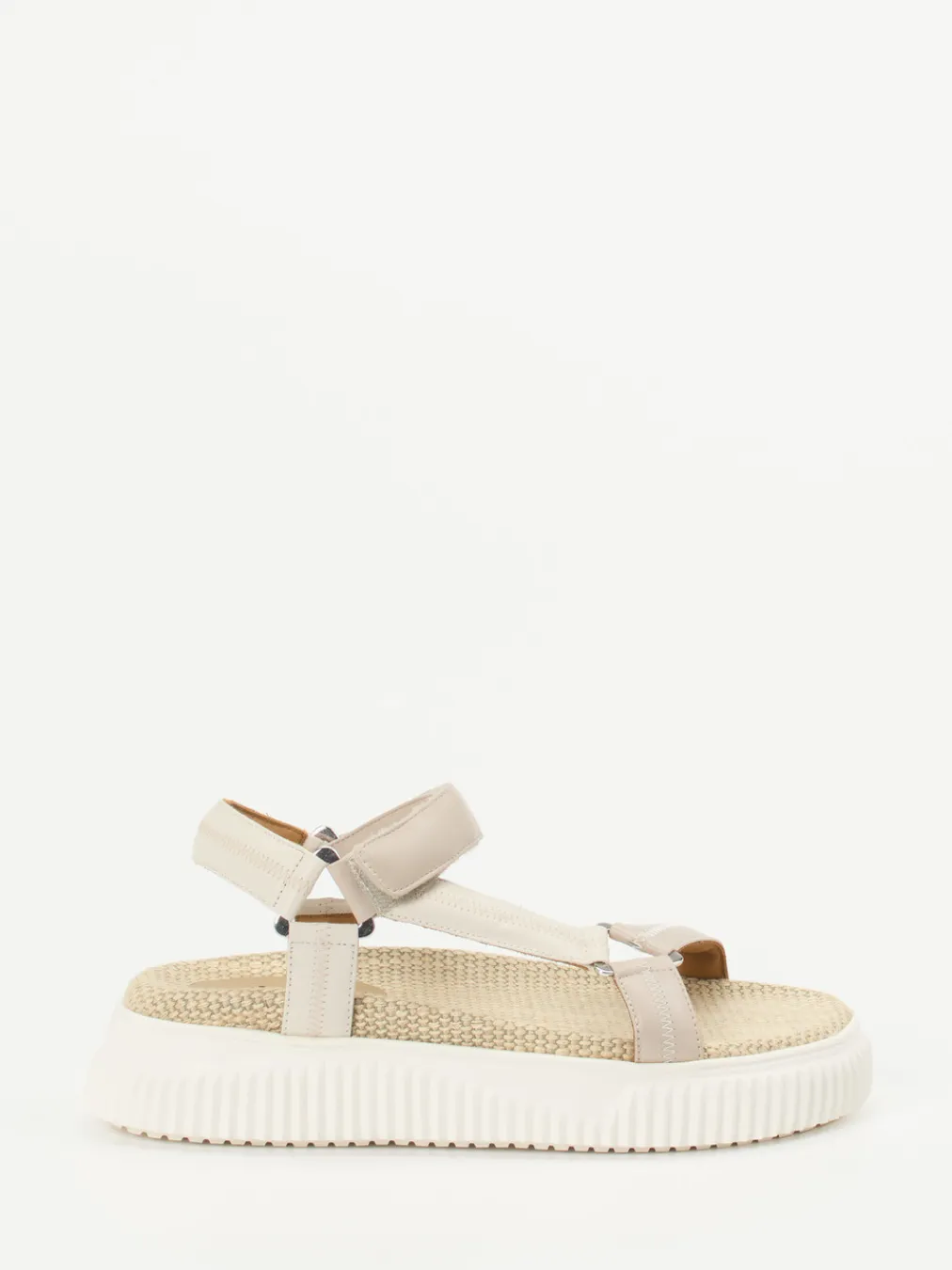 – Plateau-Sandale aus Lammleder-Voile Blanche New