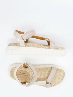 – Plateau-Sandale aus Lammleder-Voile Blanche New