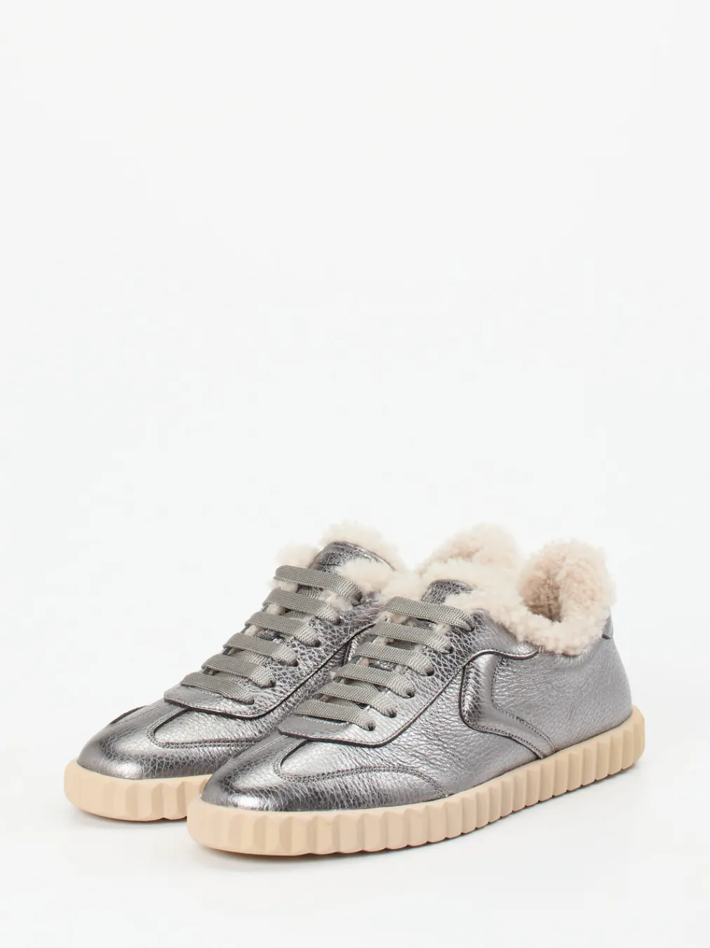 – Sneaker aus Metallicleder farben-Voile Blanche Hot