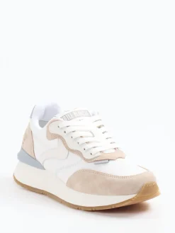 – Sneaker aus Veloursleder und Nylon-Voile Blanche Hot