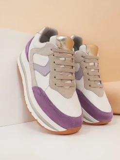 – Sneaker aus Veloursleder in color-Voile Blanche New