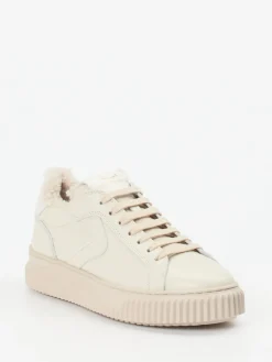 – Sneaker aus Kalbleder creme-Voile Blanche