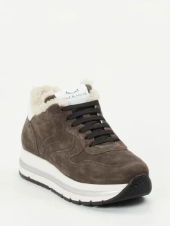 – Sneaker aus Veloursleder schlamm-Voile Blanche Outlet