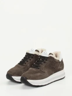 – Sneaker aus Veloursleder schlamm-Voile Blanche Outlet