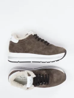 – Sneaker aus Veloursleder schlamm-Voile Blanche Outlet