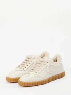 – Sneaker aus Kalbleder cremeweiß-Voile Blanche Outlet