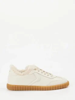 – Sneaker aus Kalbleder cremeweiß-Voile Blanche Outlet