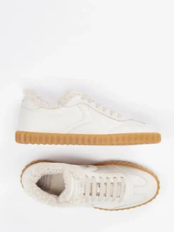 – Sneaker aus Kalbleder cremeweiß-Voile Blanche Outlet