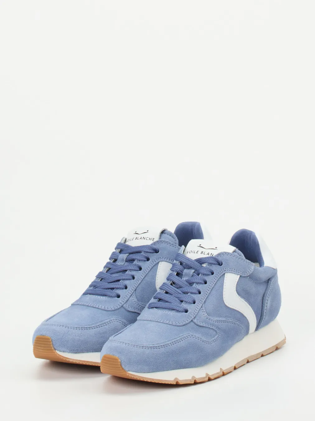 – Sneaker aus Veloursleder Pastell-Voile Blanche